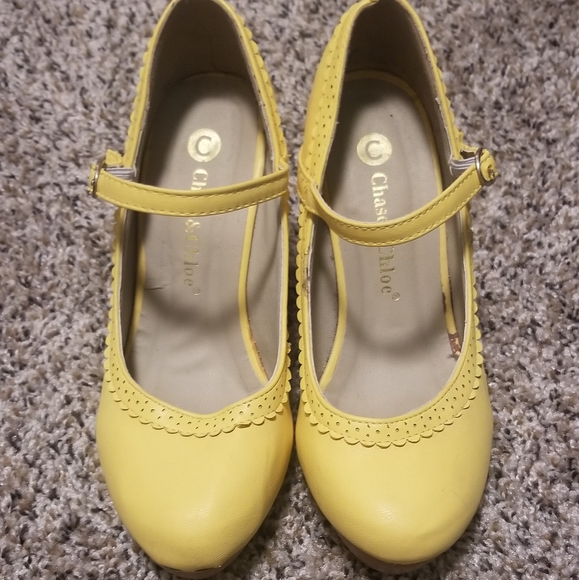 Chase + Chloe Shoes - Yellow heels
